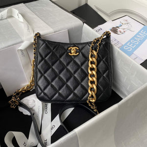 Chanel AS3111 Hobo Small Handbag Lambskin Black - Default Title - View 1