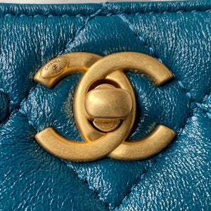 Chanel AS3112 Hobo Handbag Lambskin Blue - Default Title - View 3