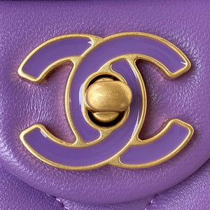 Chanel AS3113 Mini Flap Bag Lambskin Purple - Default Title - View 3