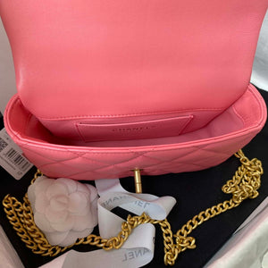 Chanel AS3113 Mini Flap Bag Lambskin Rose Red - Default Title - View 7