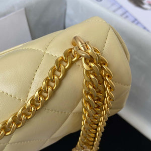 Chanel AS3113 Mini Flap Bag Lambskin Yellow - Default Title - View 4