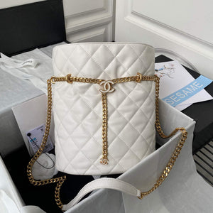 Chanel AS3117 Bucket Bag Lambskin White - Default Title - View 1