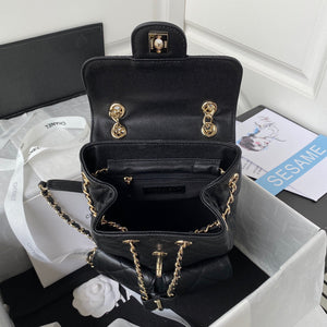 Chanel Backpack Calfskin AS3200 Black Gold - Default Title - View 9