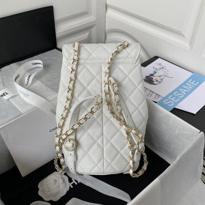 Chanel Backpack AS3200 Calfskin White Gold - Default Title - View 2