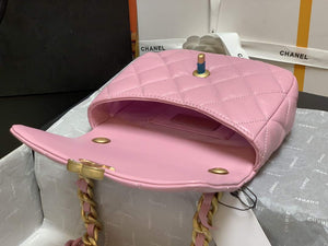 Chanel AS3205 Mini Flap bag lambskin gold Pink - Default Title - View 7
