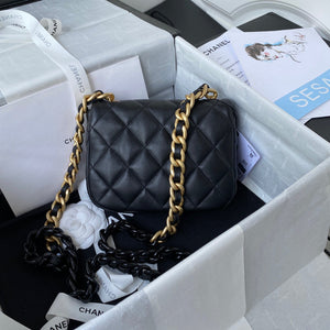 Chanel Mini Flap Bag Lambskin Gold-Tone Metal AS3205 Black - Default Title - View 2