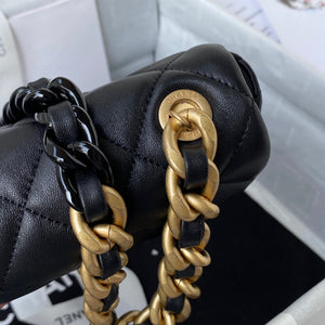 Chanel Mini Flap Bag Lambskin Gold-Tone Metal AS3205 Black - Default Title - View 4