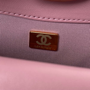 Chanel Mini Flap Bag Lambskin Gold-Tone Metal AS3205 Pink - Default Title - View 9