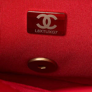 Chanel Mini Flap Bag Lambskin Gold-Tone Metal AS3205 Red - Default Title - View 9