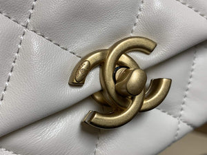 Chanel AS3206 Small Flap bag lambskin gold White - Default Title - View 3