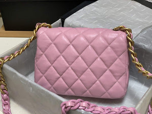 Chanel AS3206 Small Flap bag lambskin gold Pink - Default Title - View 4