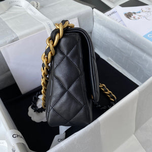 Chanel Small Flap Bag Lambskin Gold-Tone Metal AS3206 Black - Default Title - View 5