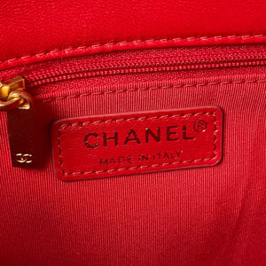 Chanel Small Flap Bag Lambskin Gold-Tone Metal AS3206 Red - Default Title - View 8