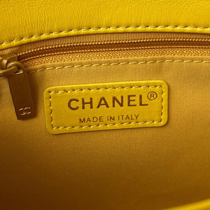 Chanel Small Flap Bag Lambskin Gold-Tone Metal AS3206 Yellow - Default Title - View 8