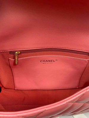 Chanel AS3215 Large Flap Bag Lambskin Gold-Tone Metal Pink - Default Title - View 8