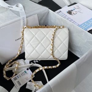 Chanel Mini Flap Bag Lambskin AS3239 white - Default Title - View 2