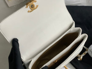 Chanel Small Flap Bag Lambskin AS3240 white - Default Title - View 7