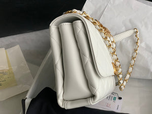 Chanel Small Flap Bag Lambskin AS3241 white - Default Title - View 5