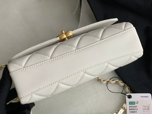 Chanel Small Flap Bag Lambskin AS3241 white - Default Title - View 7