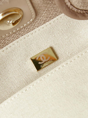 Chanel AS3257 Small Shopping Bag Mixed Fibers Calfskin & Gold-Tone Metal CC8009 - Default Title - View 8