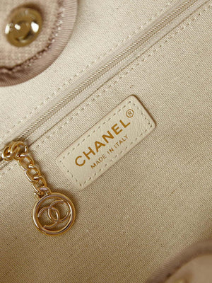 Chanel AS3257 Small Shopping Bag Mixed Fibers Calfskin & Gold-Tone Metal CC8009 - Default Title - View 9