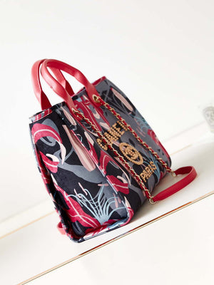 Chanel AS3257 Small Shopping Bag Mixed Fibers Calfskin & Gold-Tone Metal CC8011 - Default Title - View 2