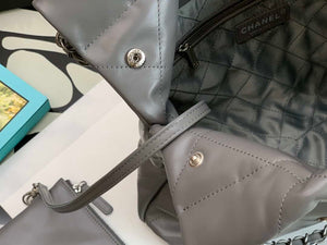 Chanel AS3260 22 Small Handbag Metallic Calfskin Gray Metal - Default Title - View 8