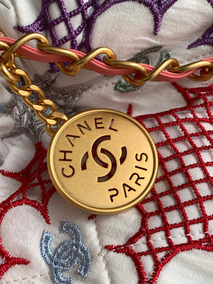 Chanel AS3261 22 Bag Lace Patchwork & Gold-Tone Metal Multicolour - Default Title - View 7
