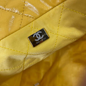 Chanel 22 Handbag Shiny Calfskin Gold AS3261 Yellow - Default Title - View 9