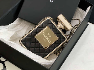 Chanel AS3264 Evening Bag Lambskin Plexi gold Black - Default Title - View 3
