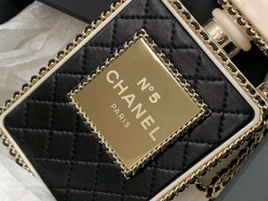Chanel AS3264 Evening Bag Lambskin Plexi gold Black - Default Title - View 4