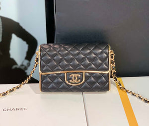 Chanel AS3308 Small Evening Bag 22A Limited Edition Black Lambskin Gold - Default Title - View 1