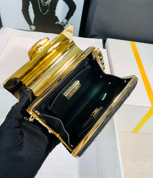 Chanel AS3308 Small Evening Bag 22A Limited Edition Black Lambskin Gold - Default Title - View 6