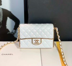 Chanel AS3308 Small Evening Bag 22A Limited Edition White Lambskin Gold - Default Title - View 1
