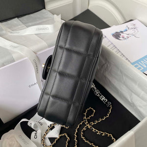 Chanel AS3331 Small Flap 19cm Bag Black Lambskin Gold - Default Title - View 6