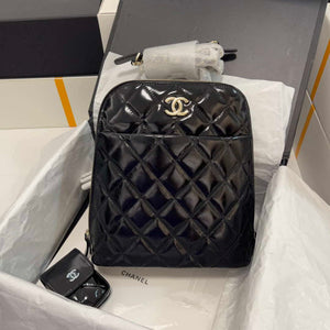 Chanel AS3332 Backpack Shiny Calfskin Bag Black - Default Title - View 3