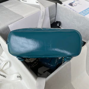Chanel AS3332 Backpack Shiny Calfskin Bag Blue - Default Title - View 5