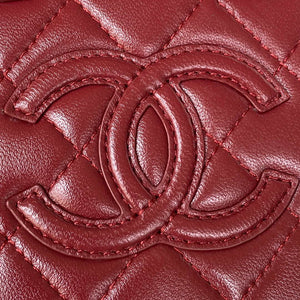 Chanel AS3344 Small Vanity Case Calfskin & Gold-Tone Metal Wine Red - Default Title - View 3