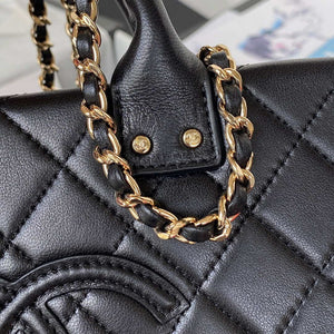 Chanel AS3345 Vanity Case Calfskin & Gold-Tone Metal Black - Default Title - View 4