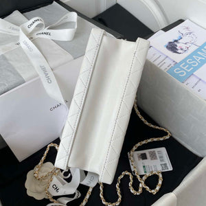 Chanel AS3345 Vanity Case Calfskin & Gold-Tone Metal White - Default Title - View 6