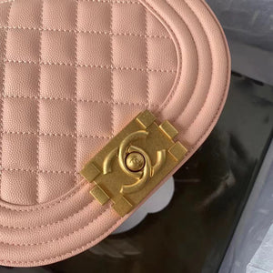 Chanel Small BOY CHANEL Messenger Bag AS3350 Lambskin Pink - Default Title - View 2