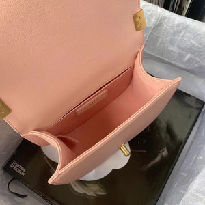 Chanel Small BOY CHANEL Messenger Bag AS3350 Lambskin Pink - Default Title - View 7