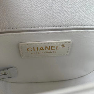Chanel Small BOY CHANEL Messenger Bag AS3350 Lambskin White - Default Title - View 9