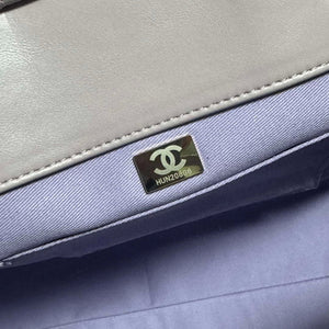 Chanel AS3351 Shopping Bag Shaded Calfskin & Silver-Tone Metal Purple & Light Pink - Default Title - View 9