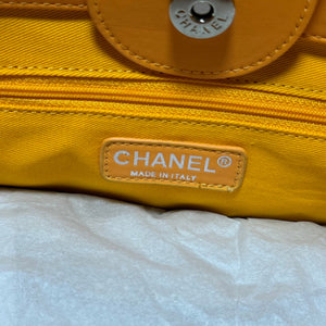 Chanel AS3351 Shopping Bag Shaded Calfskin & Silver-Tone Metal Orange Coral & Pink - Default Title - View 9