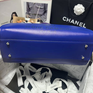 Chanel AS3351 Shopping Bag Shaded Calfskin & Silver-Tone Metal Purple, Blue & Dark Blue - Default Title - View 5