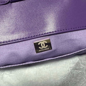 Chanel AS3351 Shopping Bag Shaded Calfskin & Silver-Tone Metal Purple, Blue & Dark Blue - Default Title - View 9