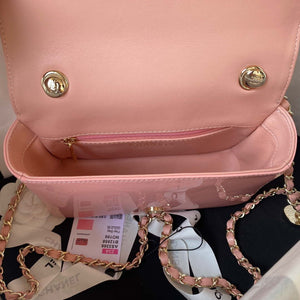 Chanel AS3356 Flap 23FW Patent leather Camellia Pink - Default Title - View 7