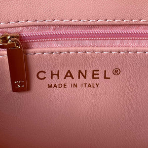 Chanel AS3356 Flap 23FW Patent leather Camellia Pink - Default Title - View 8