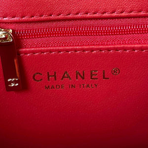 Chanel AS3356 Flap 23FW Patent leather Camellia Red - Default Title - View 7